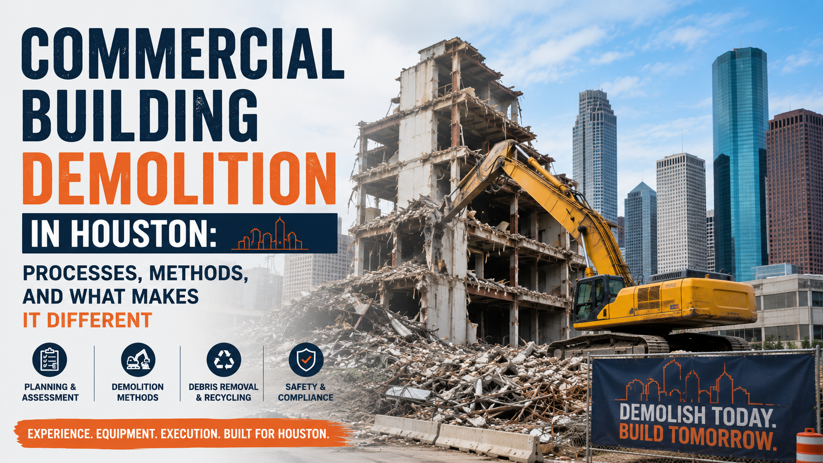 Commercial Building Demolition in Houston: Processes, Methods, and What Makes It Different